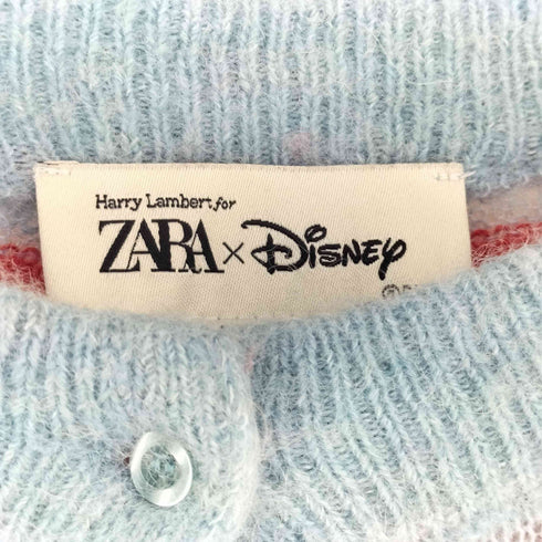 ザラ ZARA ナイロン ウール アルパカ ボーダー カーディガン レディース import:M