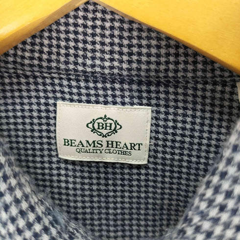 ビームスハート BEAMS HEART 千鳥格子柄 レギュラーカラー長袖シャツ メンズ JPN:L