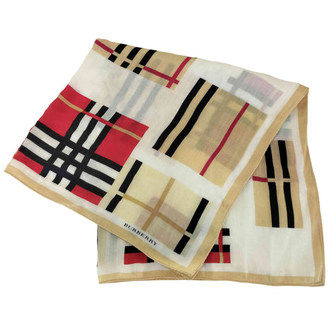 バーバリー BURBERRY チェック柄 ハンカチ レディース
