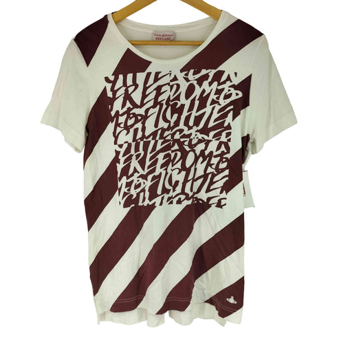 ヴィヴィアンウエストウッドレッドレーベル Vivienne Westwood RED LABEL ストライプ グラフィック Tシャツ レディース JPN:3