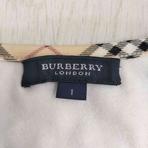 バーバリーロンドン BURBERRY LONDON ノバチェック フロントロゴ刺繍 半袖 Tシャツ レディース 1