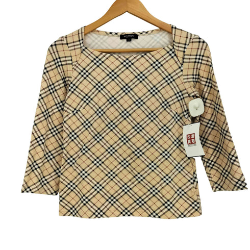 バーバリーロンドン BURBERRY LONDON ノバチェック 五分袖 カットソー レディース JPN:1