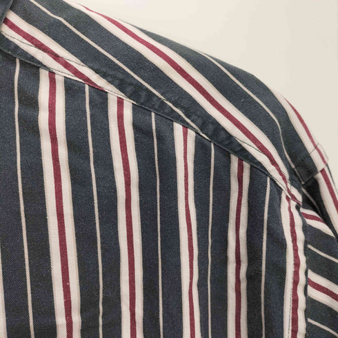 ラウンドツリーアンドヨーク roundtree&yorke 90-00S 香港製 ストライプ L/S ボタンダウン シャツ メンズ import:M