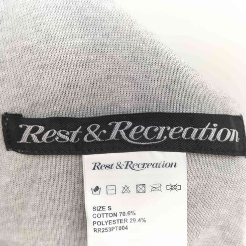 Rest & Recreation レストアンドレクリエーション ロゴ刺繍 スウェットパンツ レディース S