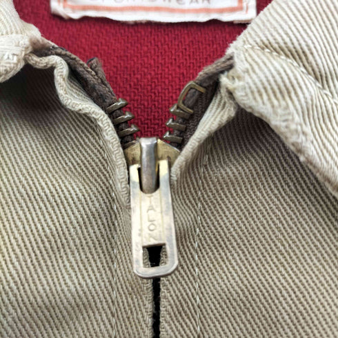 キャンパス CAMPUS sports wear 40S vintage Cotton Gabardine Sports Jacket ヴィンテージ コットン ギャバジン スポーツ ジャケット スウィングトップ ブルゾン コの字 棒TALON ジップ メンズ