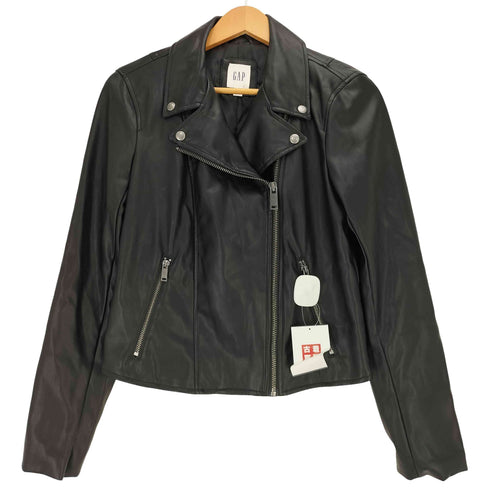 ギャップ Gap フェイクレザー ライダース ジャケット レディース import:S