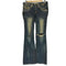 LOLITA JEANS ロリータ ジーンズ ダメージ加工 ブーツカット デニムパンツ Y2K レディース US:26-27