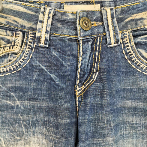 LOLITA JEANS ロリータ ジーンズ ダメージ加工 ブーツカット デニムパンツ Y2K レディース US:26-27