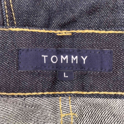 トミー TOMMY ロゴ刺繍 ワイドデニムパンツ メンズ L