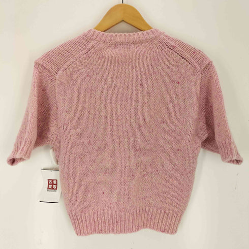 グローブ grove ロゴ刺繍 メランジ 半袖 ニット レディース FREE