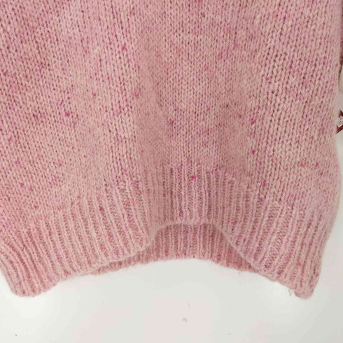 グローブ grove ロゴ刺繍 メランジ 半袖 ニット レディース FREE