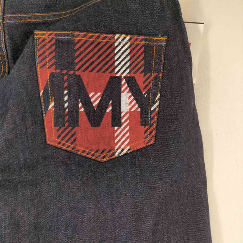 トミー TOMMY チェックプリント ワイドデニムパンツ メンズ L