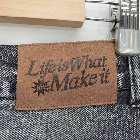That's life ウォッシュ ダメージ加工 バギーワイド デニム パンツ メンズ JPN:L