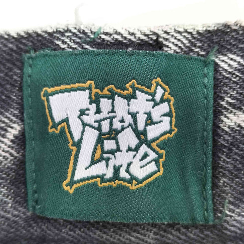 That's life ウォッシュ ダメージ加工 バギーワイド デニム パンツ メンズ JPN:L