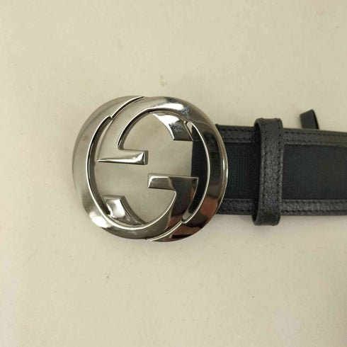 グッチ GUCCI イタリア製 インターロッキング レザー ベルト メンズ