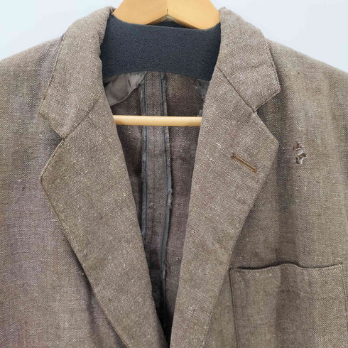 40S USA製 vintage LINEN ヴィンテージ リネン テーラード ジャケット 紙ボタン メンズ