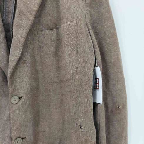 40S USA製 vintage LINEN ヴィンテージ リネン テーラード ジャケット 紙ボタン メンズ