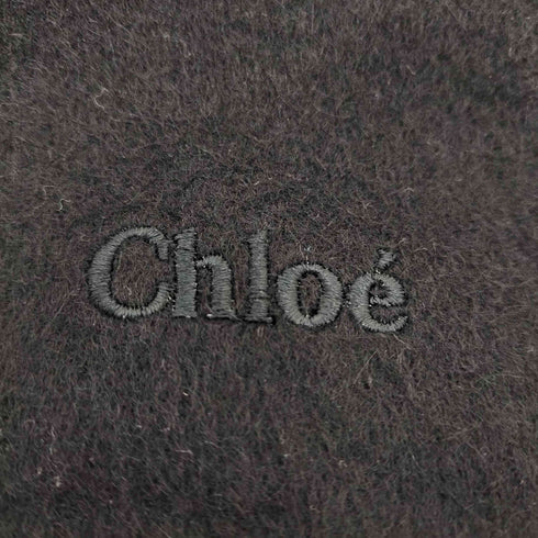 クロエ Chloe ロゴ刺繍 フリンジマフラー レディース