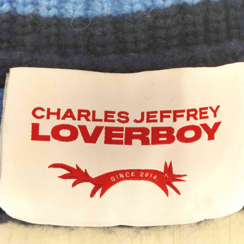 チャールズジェフリーラバーボーイ CHARLES JEFFREY LOVERBOY CHUNKY EARS BEANIE BLUE NAVY STRIPE BLU メンズ