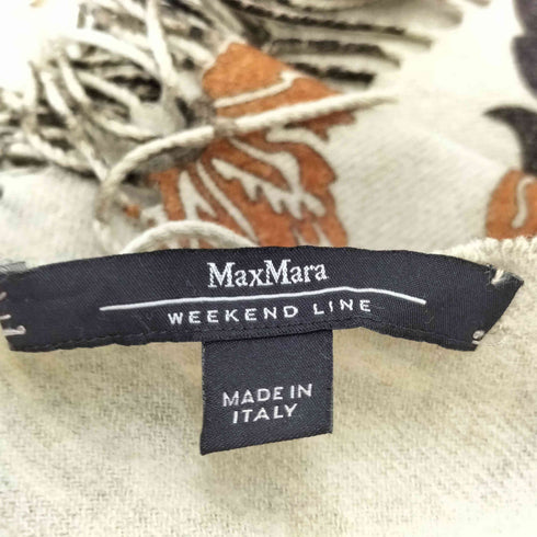 マックスマーラウィークエンド MAX MARA WEEKEND 総柄 フリンジ マフラー レディース