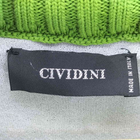 チヴィディーニ CIVIDINI ニット切替 ダブルジップ コート レディース 42
