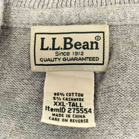 エルエルビーン L.L.Bean カシミヤ混 ハーフジップ プルオーバー ニット メンズ XXL-TALL