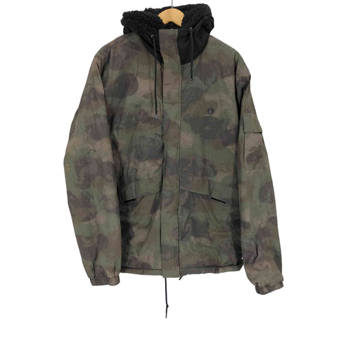 ヴォルコム VOLCOM 裏ボア 迷彩 中綿ジャケット レディース M