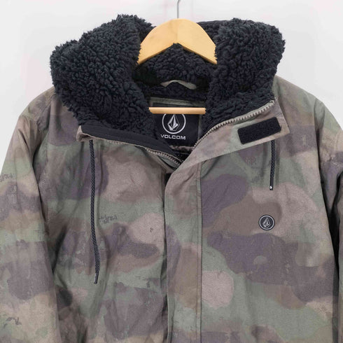 ヴォルコム VOLCOM 裏ボア 迷彩 中綿ジャケット レディース M