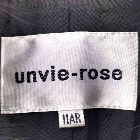 UNVIE-ROSE アンビローゼ カシミヤ100% ブルーフォックスファーロングコート レディース JPN:38