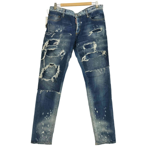 ディースクエアード DSQUARED2 クラッシュ ダメージ加工 デニムパンツ メンズ 52
