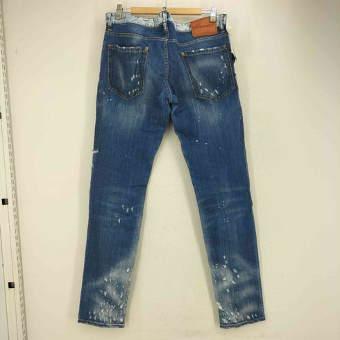 ディースクエアード DSQUARED2 クラッシュ ダメージ加工 デニムパンツ メンズ 52