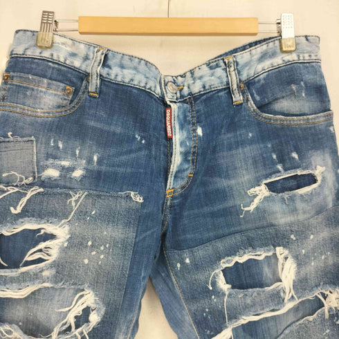 ディースクエアード DSQUARED2 クラッシュ ダメージ加工 デニムパンツ メンズ 52