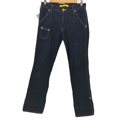 リーバイス Levis 502 イエローパッチ ジップフライ インディゴ ストレート デニムパンツ レディース 31/32