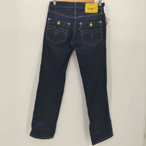 リーバイス Levis 502 イエローパッチ ジップフライ インディゴ ストレート デニムパンツ レディース 31/32