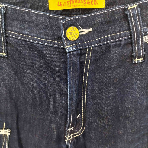 リーバイス Levis 502 イエローパッチ ジップフライ インディゴ ストレート デニムパンツ レディース 31/32