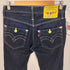 リーバイス Levis 502 イエローパッチ ジップフライ インディゴ ストレート デニムパンツ レディース 31/32