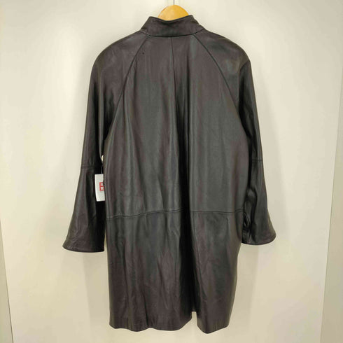 ピックレザー カットアウトデザイン スタンドカラーコート レディース JPN:XL