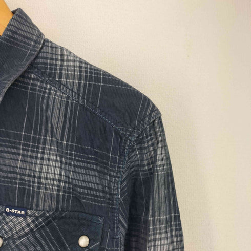 ジースターロー G-STAR RAW CORDUROY CHECK SLIM SHIRT コーデュロイ チェック スリムシャツ メンズ import:S