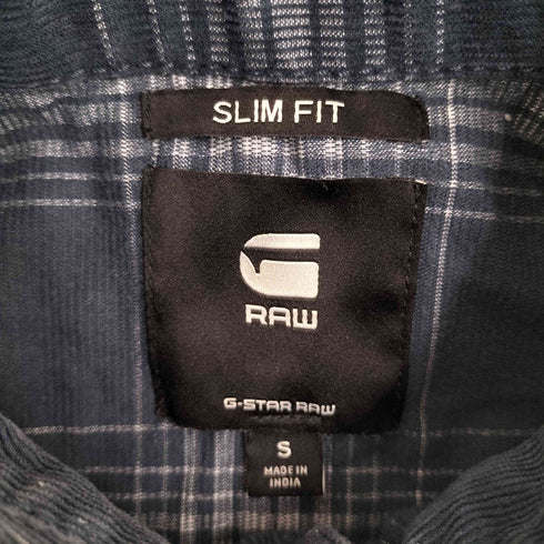 ジースターロー G-STAR RAW CORDUROY CHECK SLIM SHIRT コーデュロイ チェック スリムシャツ メンズ import:S