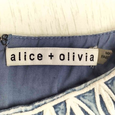 Alice and Olivia 花刺繍 ノースリーブワンピース レディース