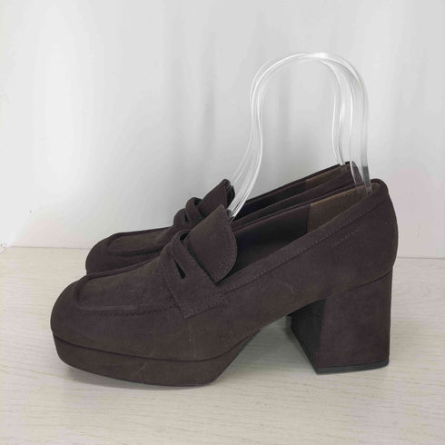 チャールズアンドキース CHARLES&KEITH プラットフォーム ブロックヒールローファーパンプス レディース 39