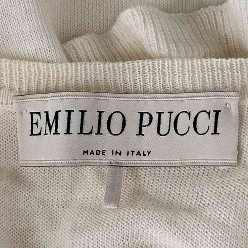 エミリオプッチ EMILIO PUCCI ウール100% ツートン 半袖ニット レディース import:XS