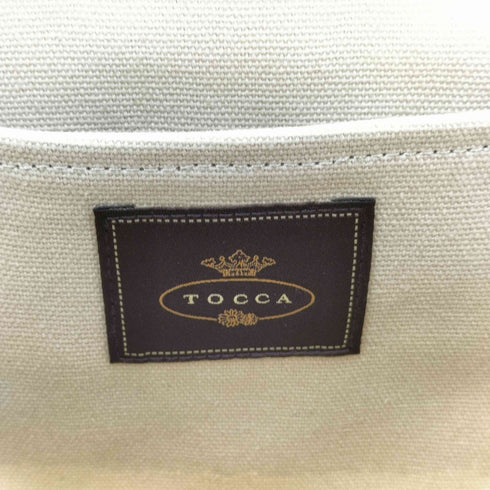トッカ TOCCA LUCKY SHOWER CANVASTOTE ハート 刺繍 トート バッグ レディース