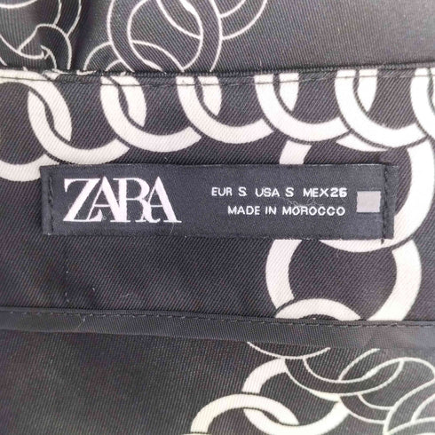 ザラ ZARA チェーンデザインプリント フレアスカート レディース JPN:S