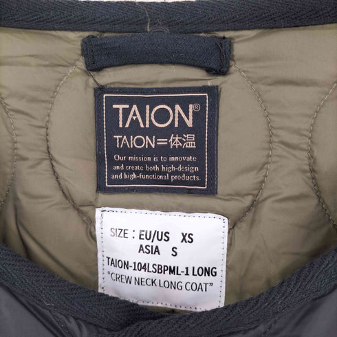 タイオン TAION ミリタリー オーバーサイズクルーネック ダウンコート レディース import:XS