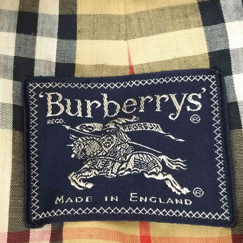 バーバリーズ BURBERRYS MADE IN ENGLAND 裏地ノバチェック 比翼 ステンカラーコート メンズ