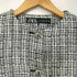 ザラ ZARA ノーカラーツイードジャケット レディース import:M