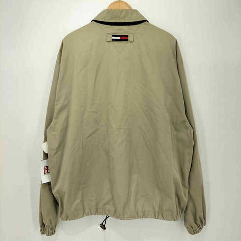 トミーヒルフィガー TOMMY HILFIGER 90s コットンツイル 裾ドローコード フラップポケット チンストラップ スイングトップ メンズ import:L