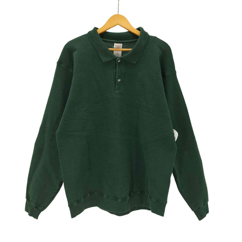 フルーツオブザルーム FRUIT OF THE LOOM 90-00s スウェット ポロ シャツ 裏起毛 メンズ import:XL