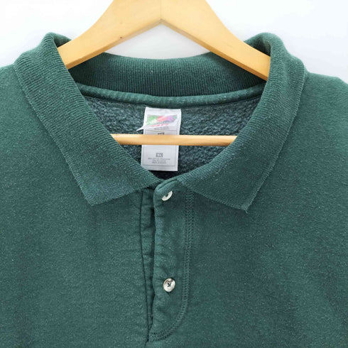 フルーツオブザルーム FRUIT OF THE LOOM 90-00s スウェット ポロ シャツ 裏起毛 メンズ import:XL